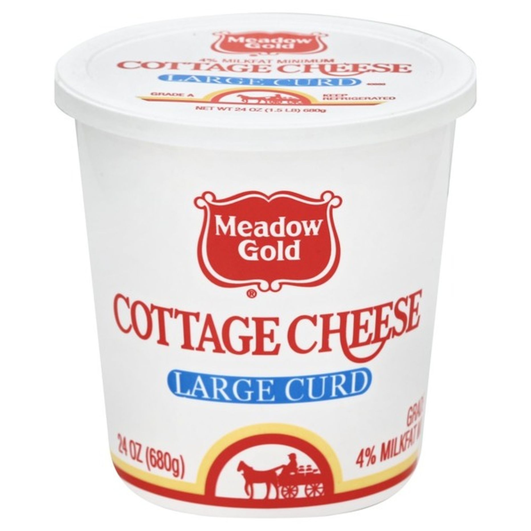 Meadow Gold Cottage Cheese Large Curd 4 Milkfat Minimum 24 Oz