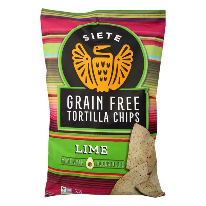 Siete Tortilla Chips Grain Free Lime 5 Oz From H E B Instacart