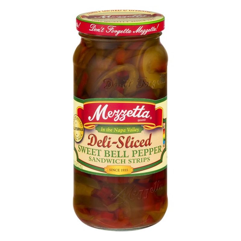 Mezzetta Deli Sliced Sweet Bell Pepper Sandwich Strips 16 Fl Oz