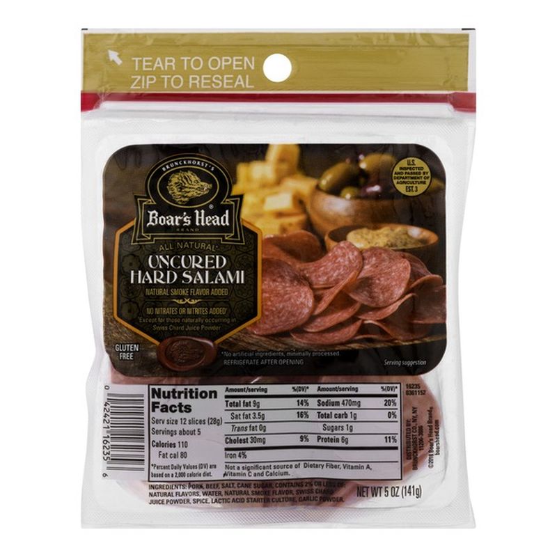 Boar S Head Salami Uncured Hard 5 Oz Instacart