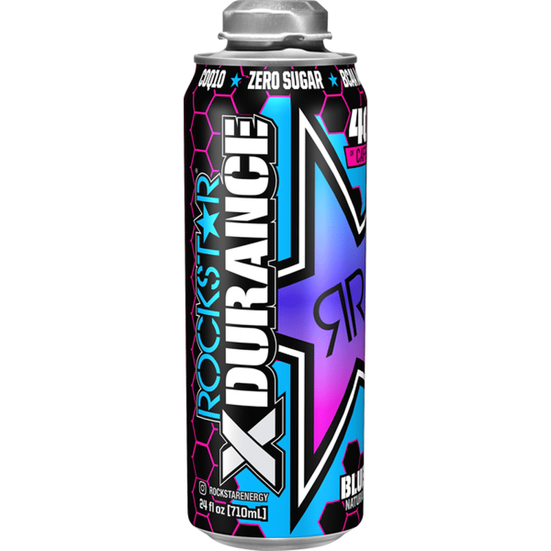 Rockstar XDurance Blue Raspberry Energy Drink 24 Fl Oz Instacart