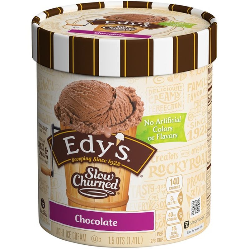 Edy S Dreyer S Slow Churned Chocolate Light Ice Cream Fl Oz From