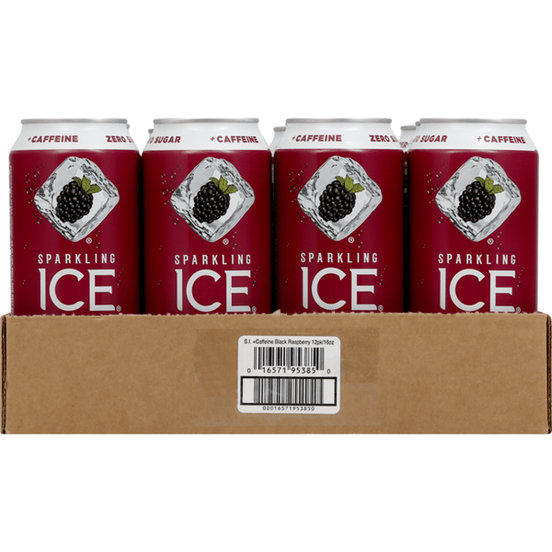 Sparkling ICE Black Raspberry Plus Caffeine Sparkling Water 12 Each