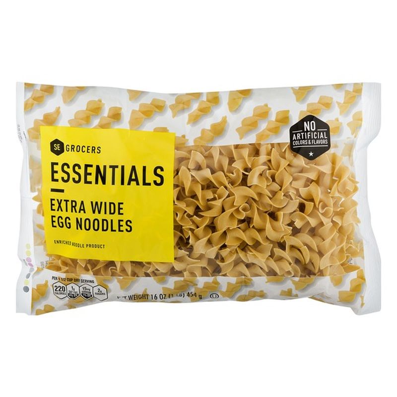 Essentials Extra Wide Egg Noodles 16 Oz Instacart