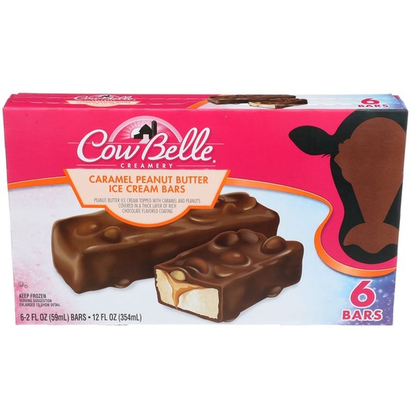 Cow Belle Creamery Caramel Peanut Butter Ice Cream Bars 12 Fl Oz From