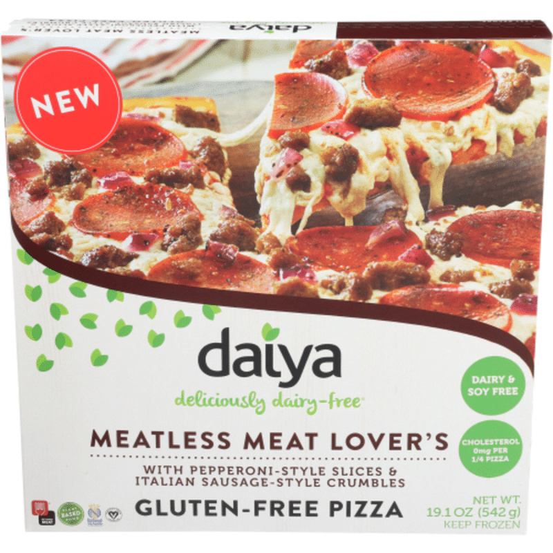 Daiya Pizza Gluten Free Meatless Meat Lover S Thin Crust 19 1 Oz