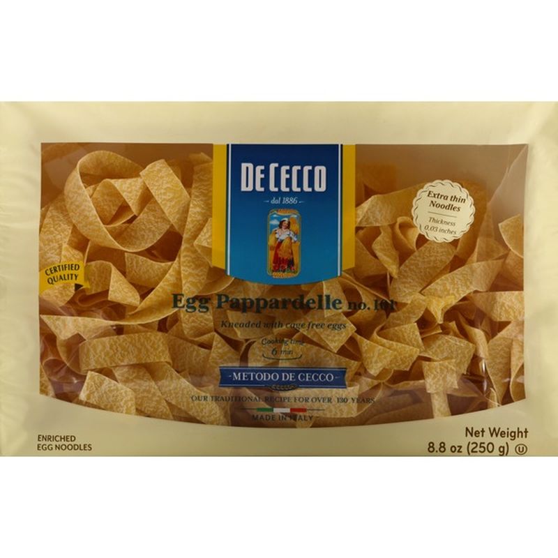 De Cecco Noodles Egg Papardelle 101 Extra Thin 8 8 Oz Instacart