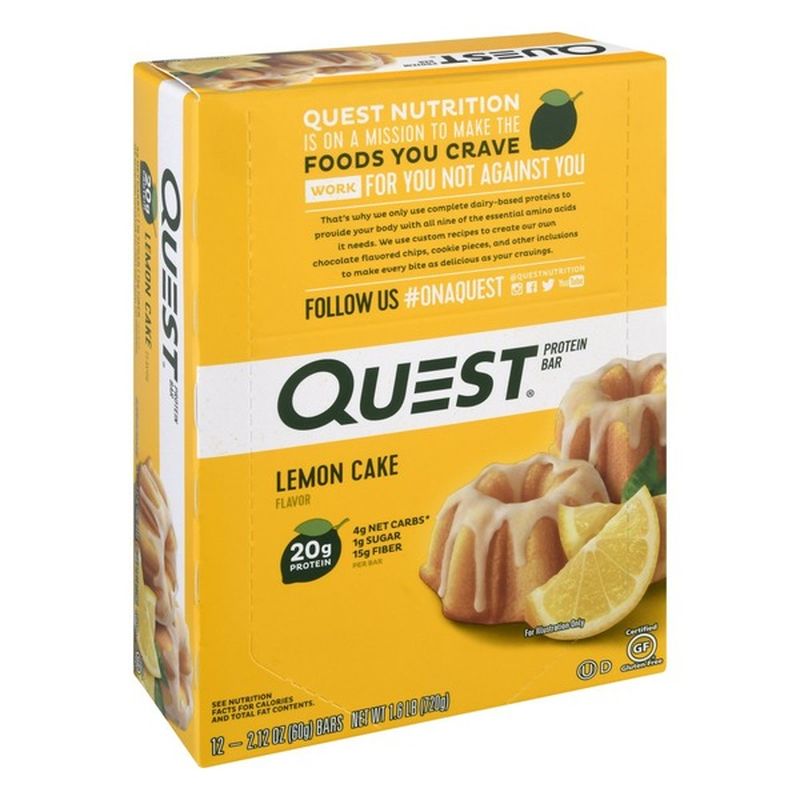 Quest Protein Bar Lemon Cake Flavor 12 Each Instacart