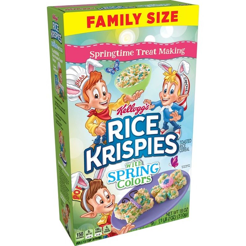 Kellogg S Rice Krispies Breakfast Cereal Original With Spring Colors