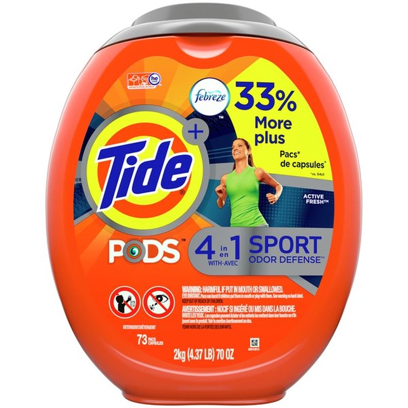 Tide Pods Plus Febreze Sport Odor Defense Liquid Laundry Detergent