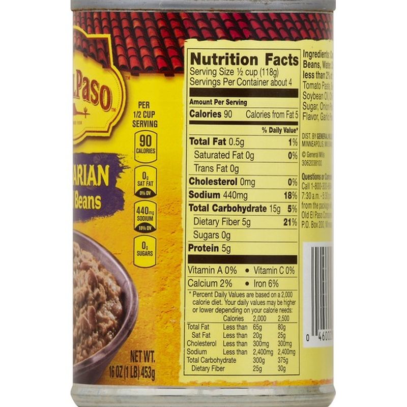 Old El Paso Refried Beans Vegetarian 16 Oz From Harris Teeter