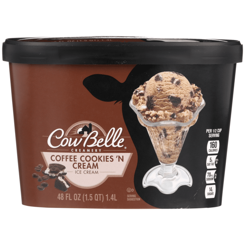 Cow Belle Creamery Coffee Cookies N Cream Ice Cream 48 Fl Oz Instacart