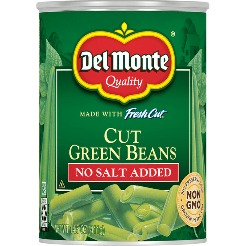 Del Monte Cut Green Beans No Salt Added Oz Instacart