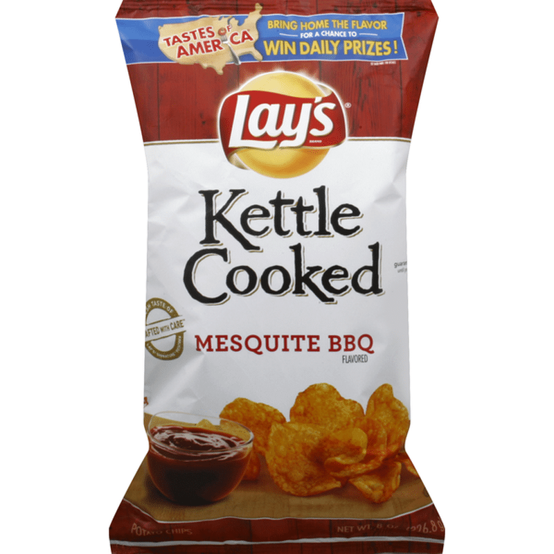 Lay S Kettle Cooked Mesquite Barbecue Potato Chips Oz Instacart