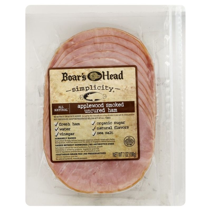 Boar S Head Ham Uncured All Natural Applewood Smoked 7 Oz From