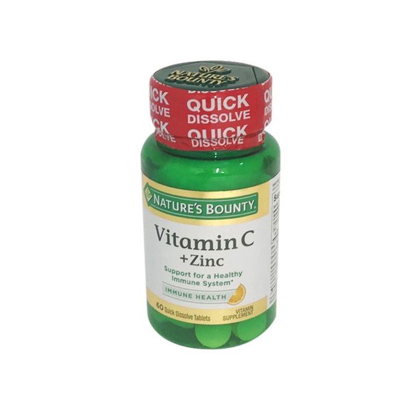 Nature S Bounty Vitamin C Zinc Quick Dissolve Tablets Each