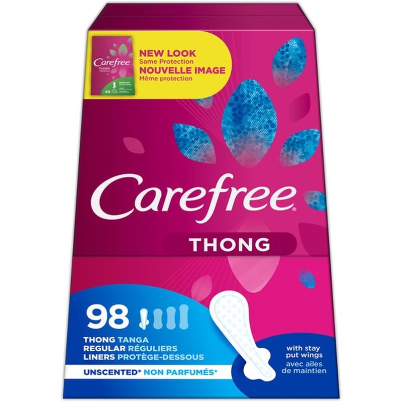CAREFREE Thong Panty Liners 98 Ct Delivery Or Pickup Near Me Instacart