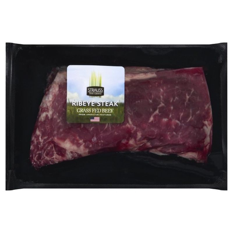 Strauss Ribeye Steak Grass Fed Beef 1 Each Instacart