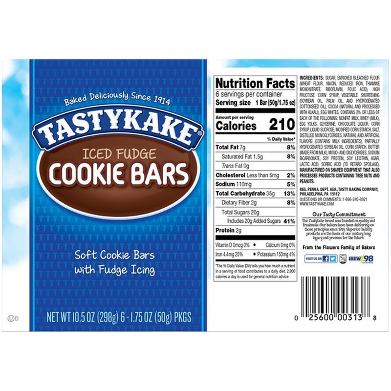 Tastykake Iced Fudge Cookie Bars 1 75 Oz Instacart