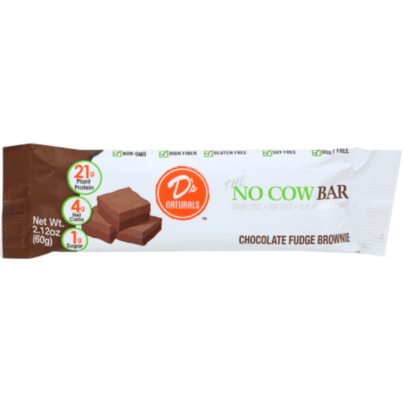 No Cow Protein Bar Dairy Free Chocolate Fudge Brownie Oz From