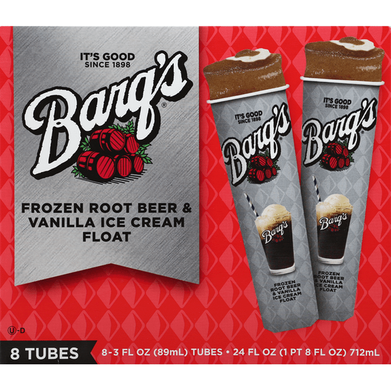 Barqs Ice Cream Float Frozen Root Beer Vanilla 8 Each Instacart