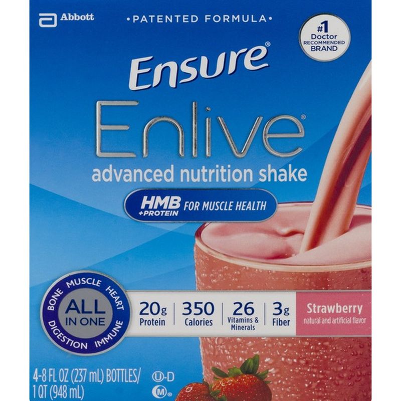 Ensure Enlive Strawberry Advanced Nutrition Shake Fl Oz From