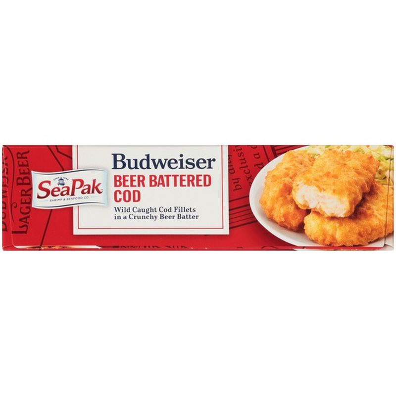 Seapak Shrimp Seafood Co Budweiser Beer Battered Cod Oz From