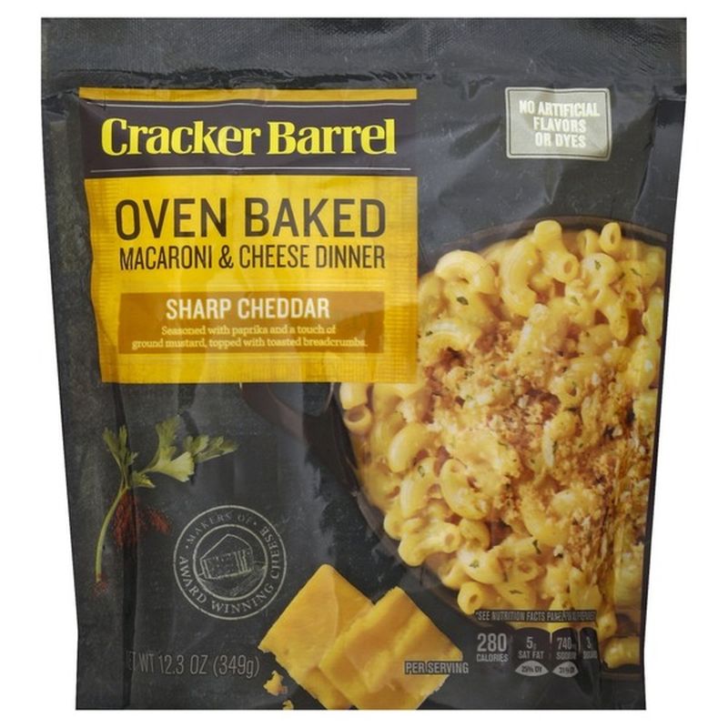 Cracker Barrel Oven Baked Sharp Cheddar Macaroni Cheese Dinner 349 G