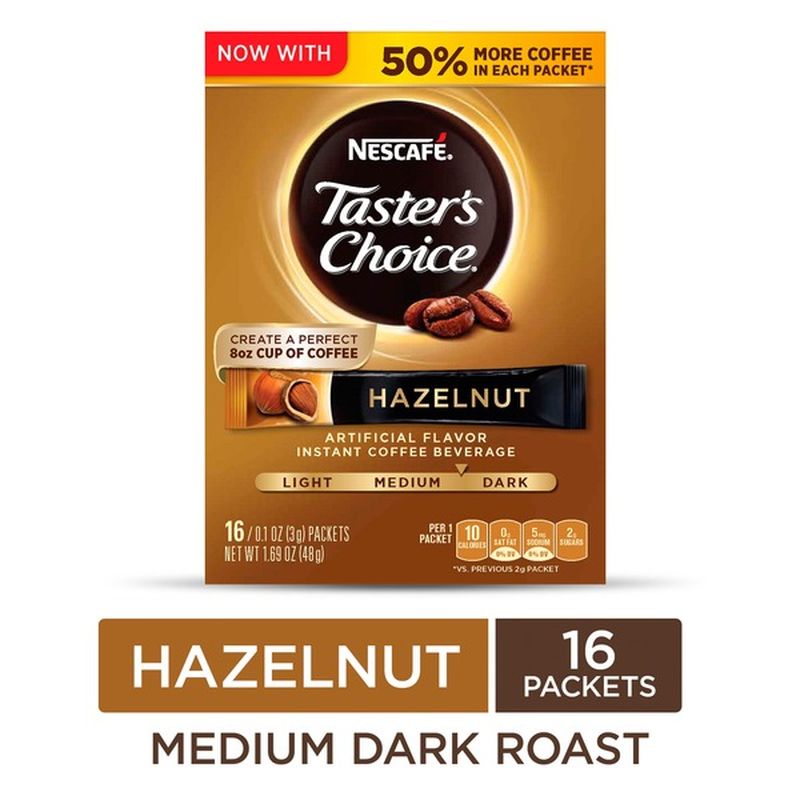 Nescafé Taster s Choice Hazelnut Instant Coffee 0 1 oz Instacart