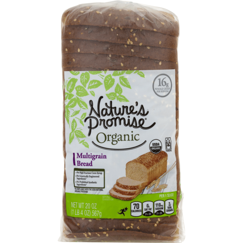 Nature S Promise Organic Multigrain Bread Oz Instacart