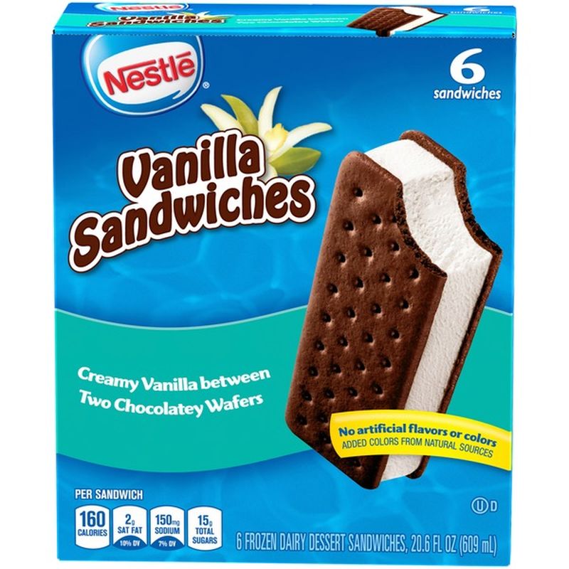 Nestle Vanilla Ice Cream Sandwiches Ct Instacart