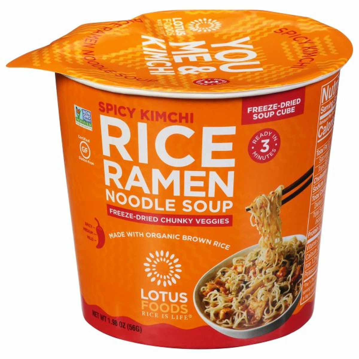 Lotus Foods Rice Ramen Noodle Soup, Spicy Kimchi | Fig App