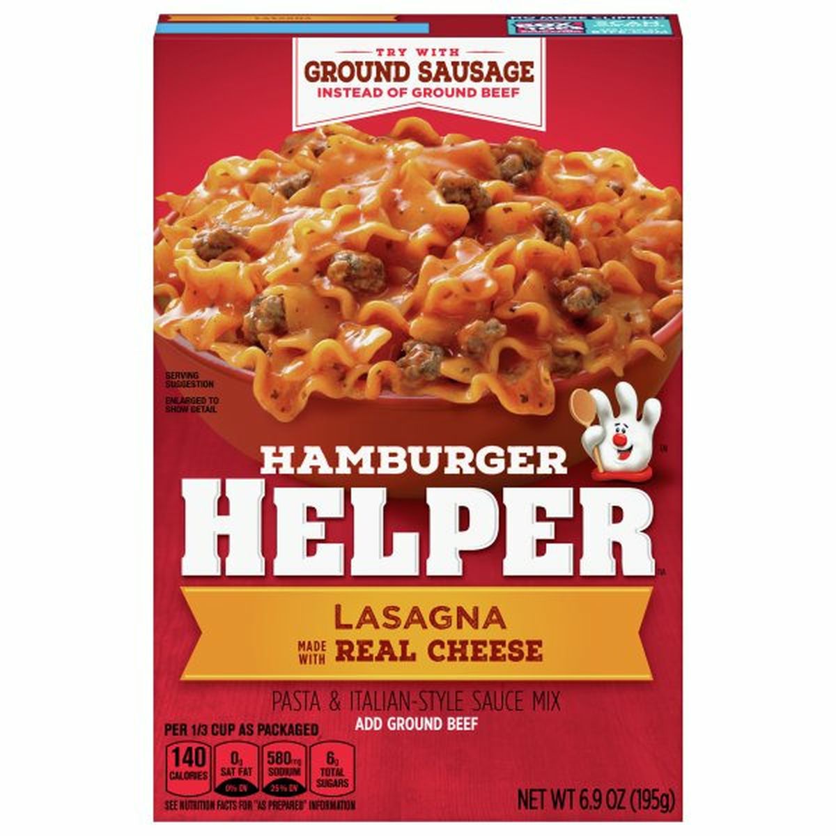Hamburger Helper Pasta & Sauce Mix, Lasagna | Fig App