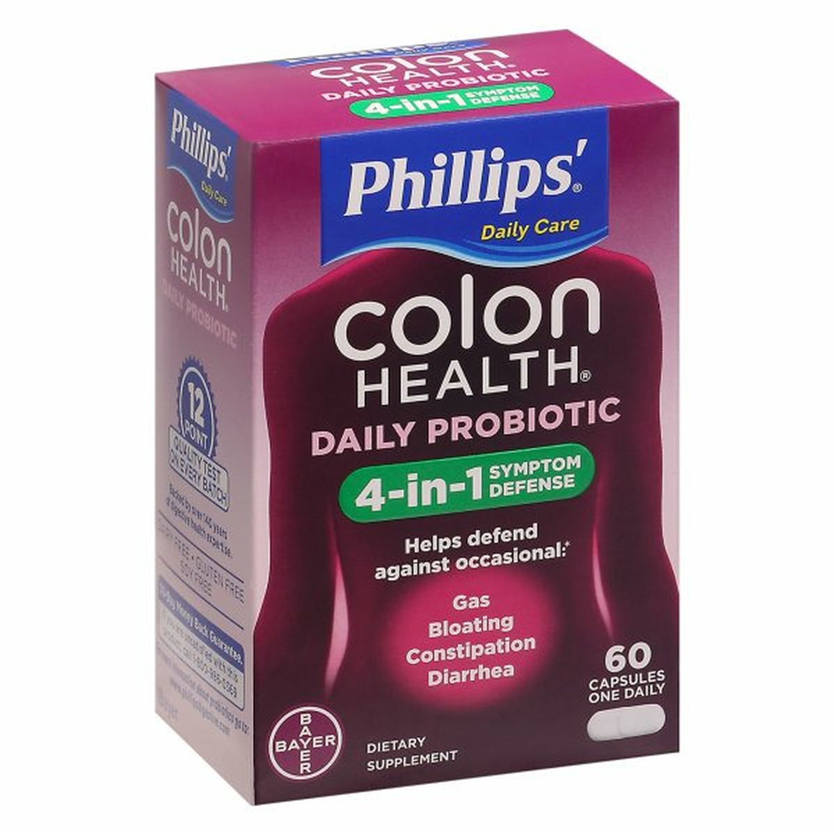 Phillips' Colon Health Daily Probiotic, 4-In-1 Symptom Defense ...