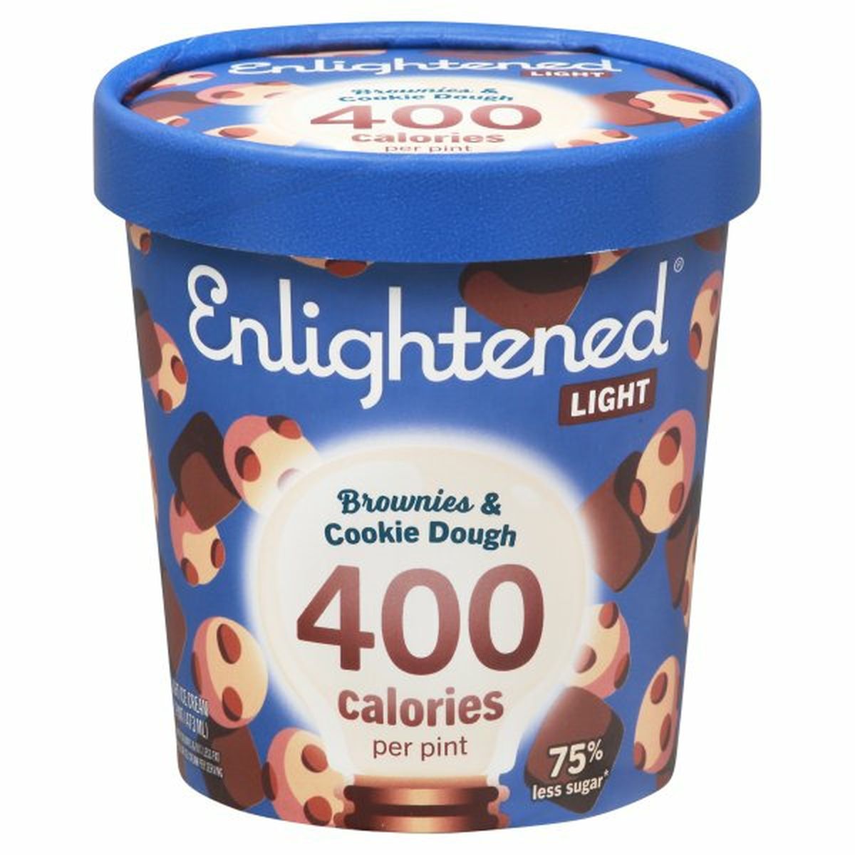 Calories in Enlightened Ice Cream, Brownies & Cookie Dough, Light