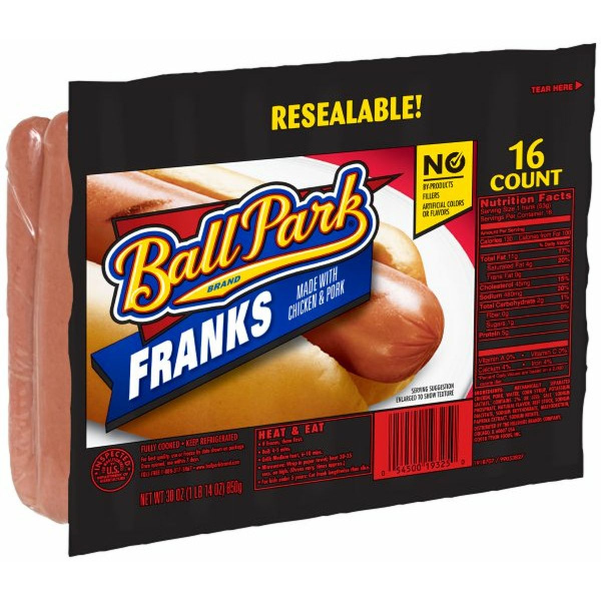 Calories in Ball Park Classic Hot Dogs