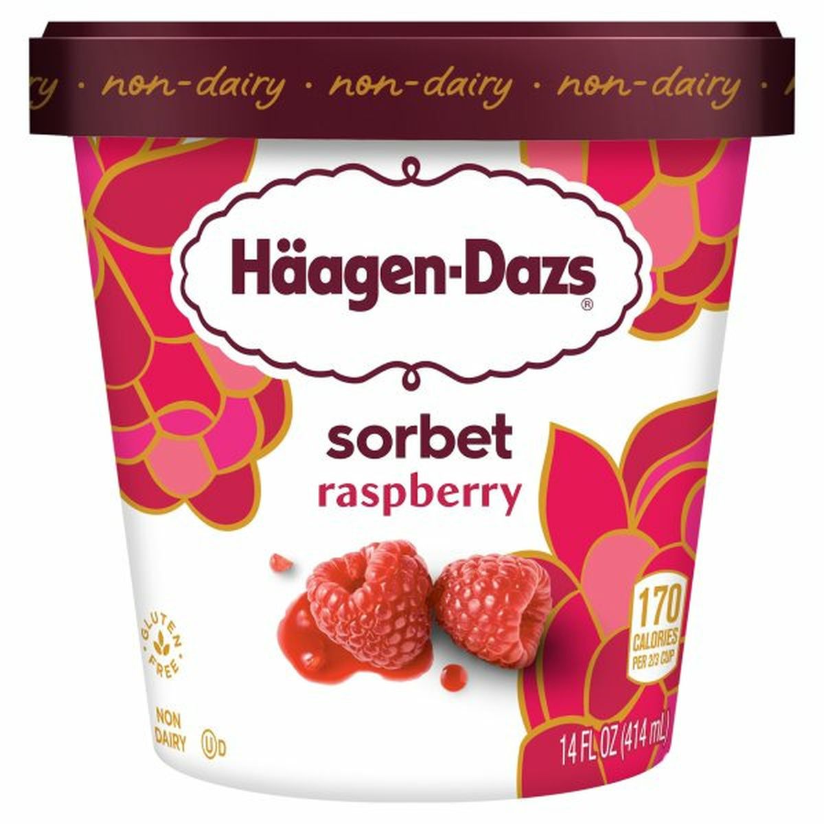 Calories in Haagen-Dazs Sorbet, Raspberry