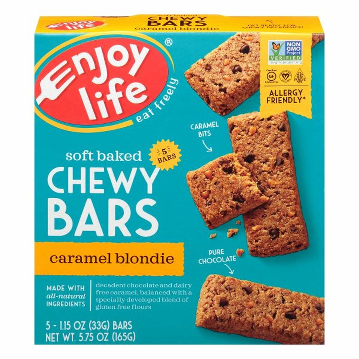 Calories in Enjoy Life Foods Chewy Bars, Caramel Blondie, Soft Baked