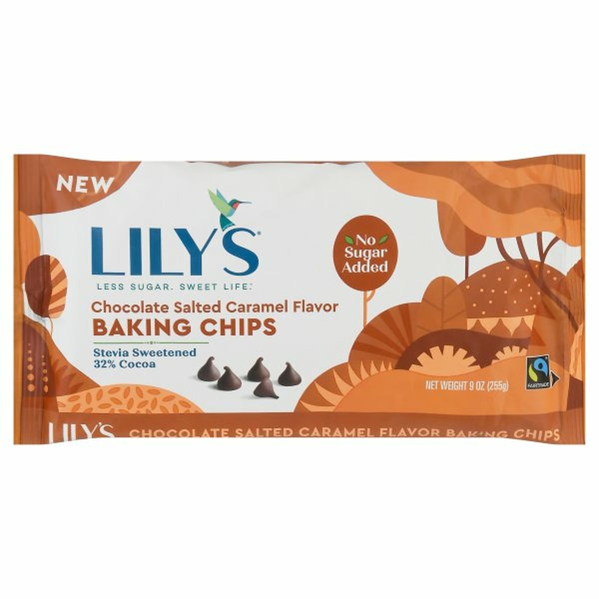 Calories in Lily's Baking Chips, Chocolate Salted Caramel Flavor