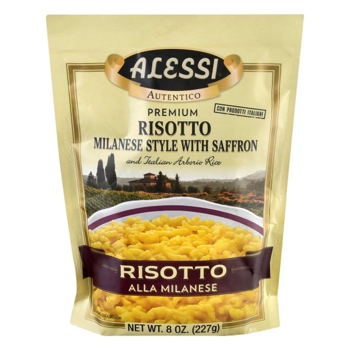 Calories in Alessi Risotto, Milanese Style, With Saffron, Premium
