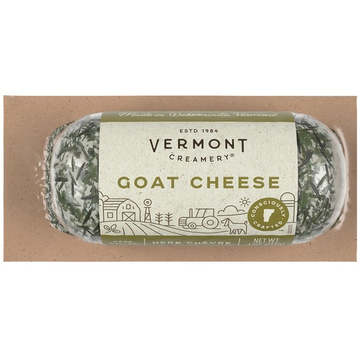 Calories in Vermont Creamery Fresh Goat Cheese- Herb Chevre