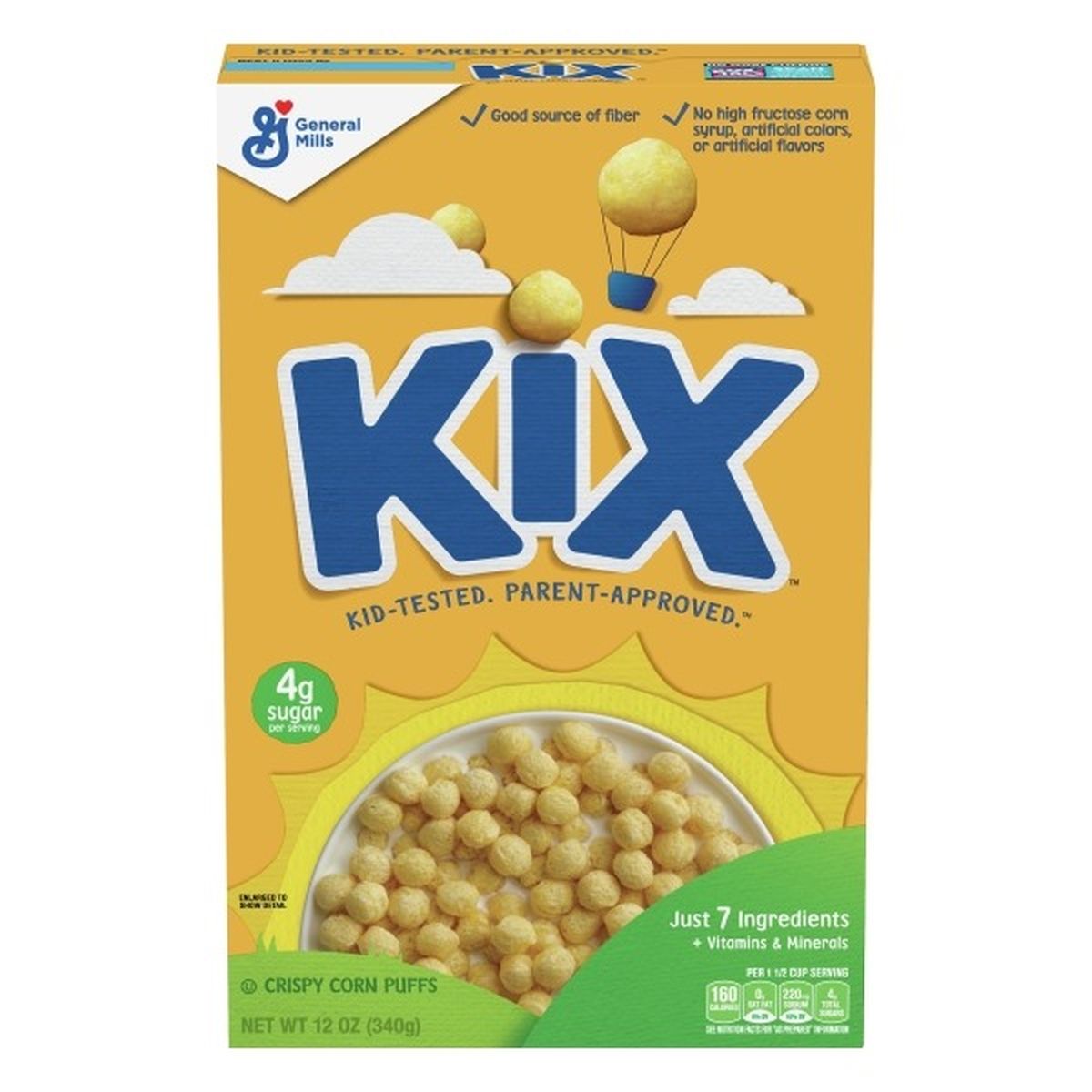 Calories in Kix Corn Puffs, Crispy
