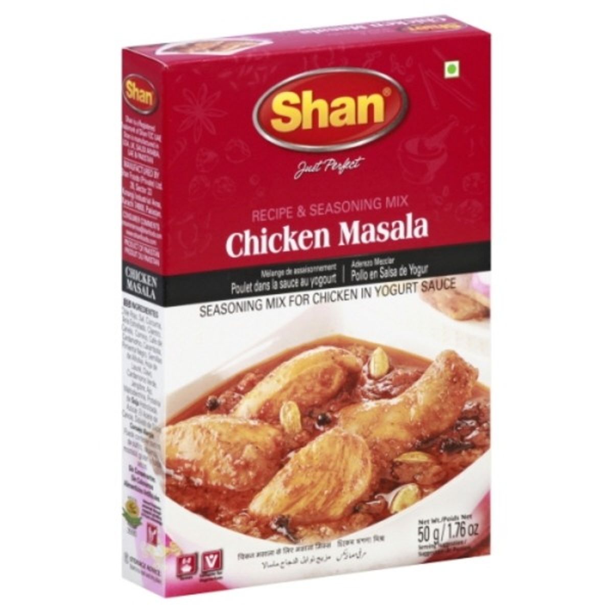 Calories in Shan Just Perfect Recipe & Seasoning Mix, Chicken Masala
