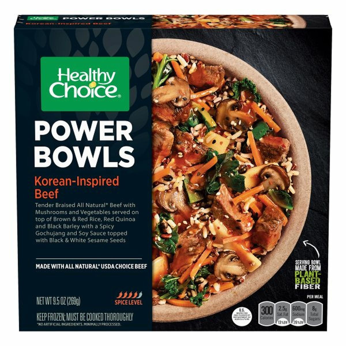 Calories in Healthy Choice Power Bowls, Korean-Inspired Beef