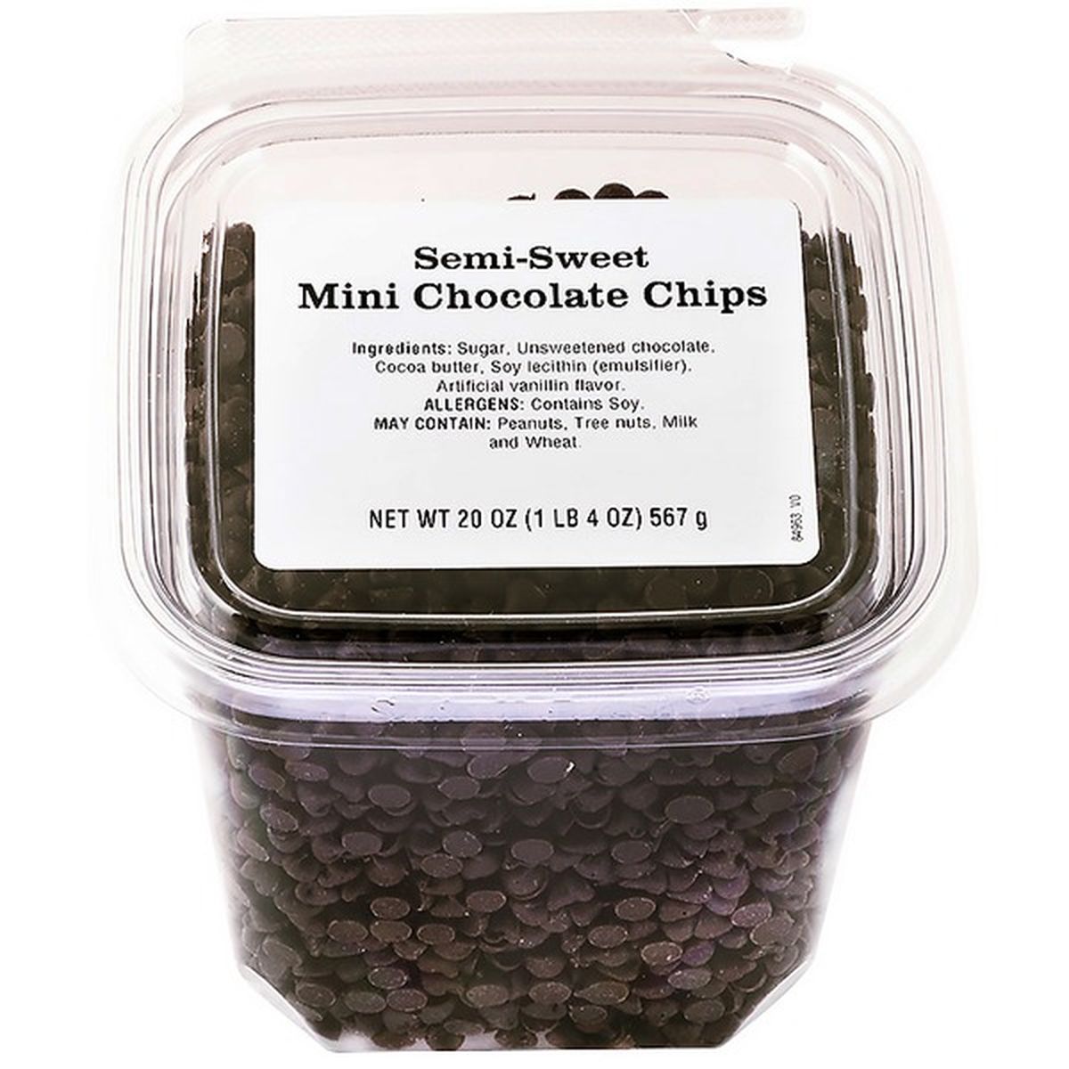 Calories in Johnvince Foods Semi-Sweet Mini Chocolate Chips Tub