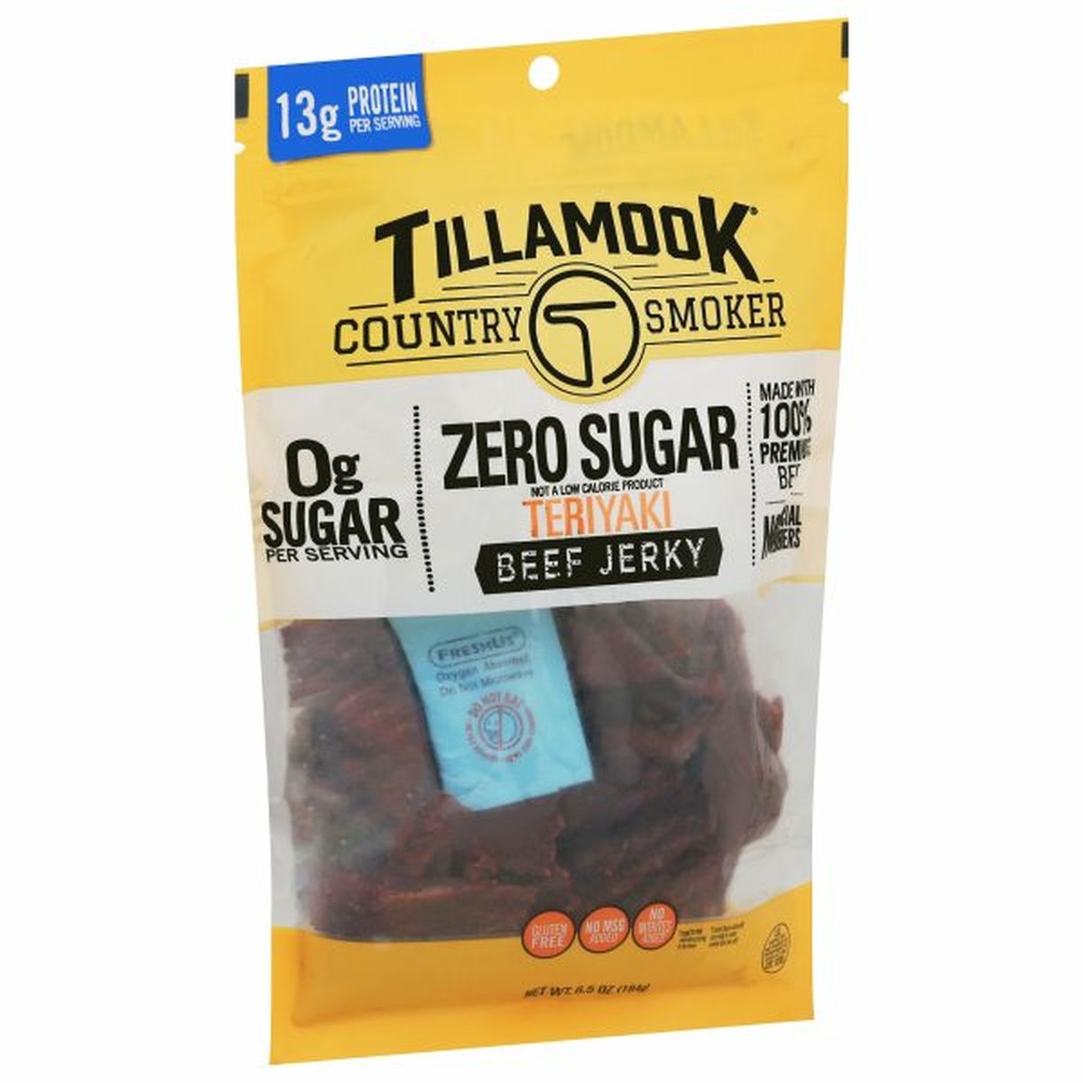 Calories in Tillamook Country Smoker Country Smoker Beef Jerky, Zero Sugar, Teriyaki