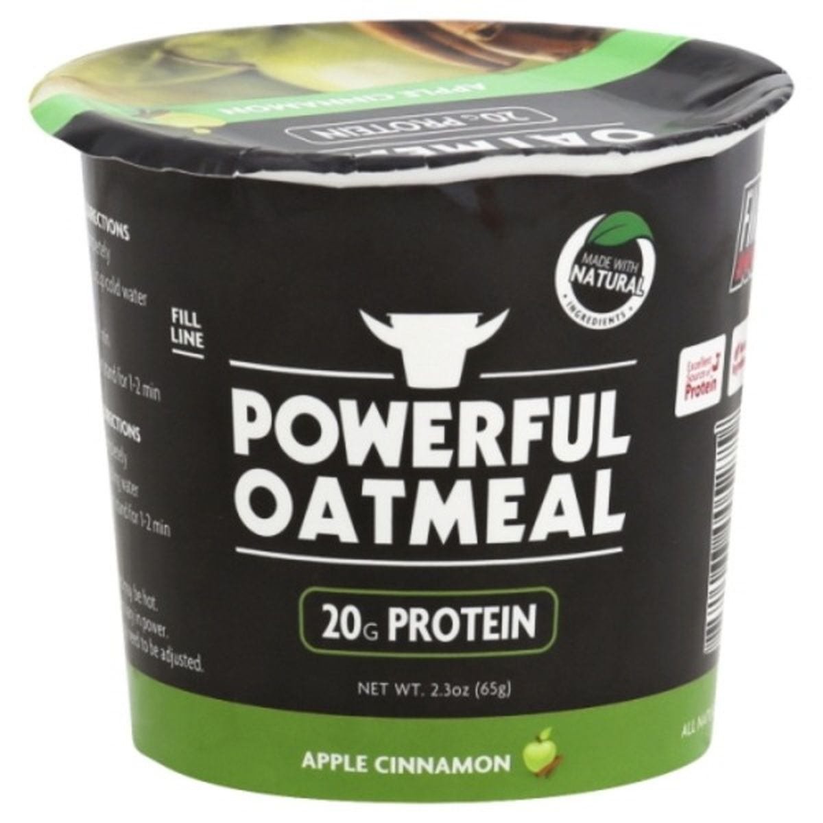 Calories in Powerful Nutrition Oatmeal, Apple Cinnamon