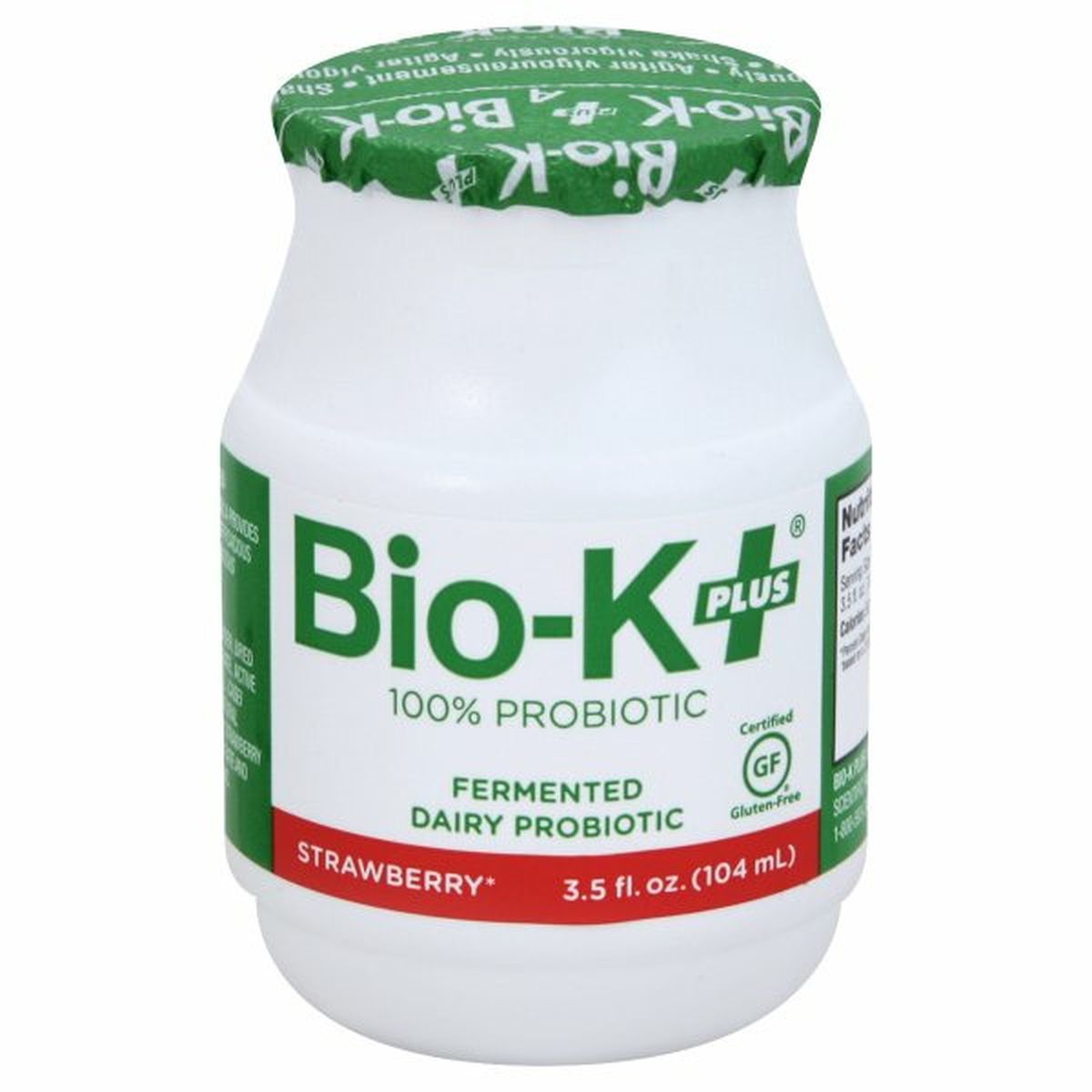 Calories in Bio-K Plus Probiotic, Fermented Dairy, Strawberry