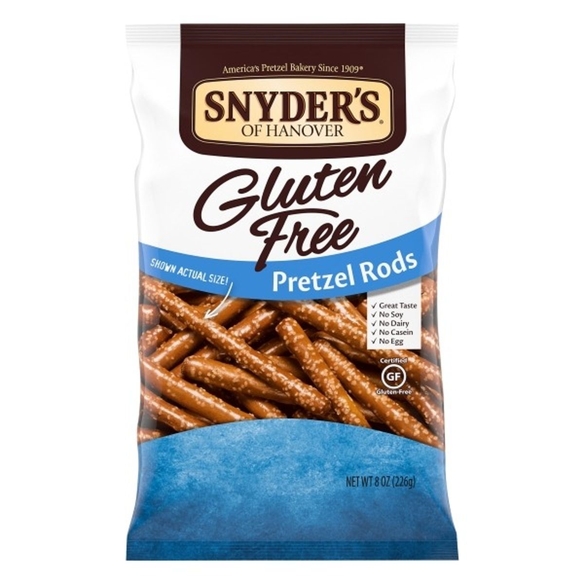 Calories in Snyder's of Hanovers Pretzel Rods, Gluten Free