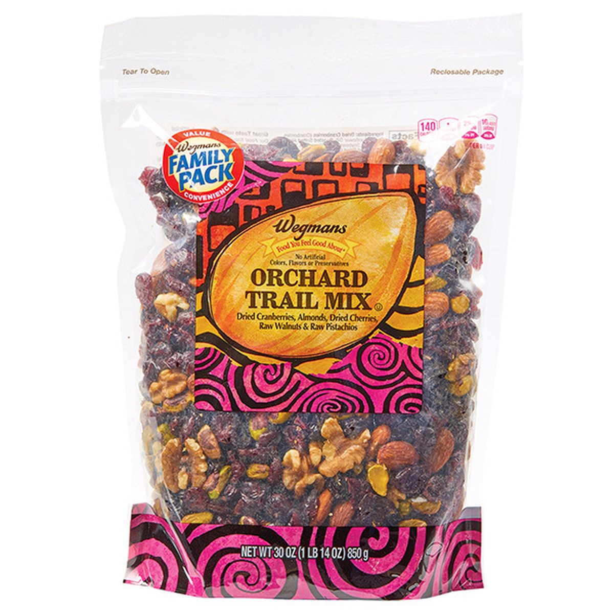 Calories in Wegmans Orchard Trail Mix, FAMILY PACK